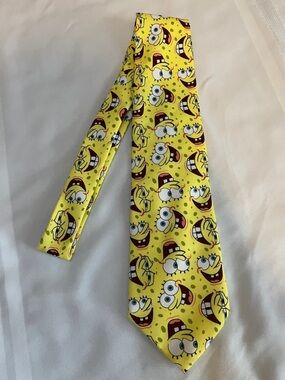 SpongeBob SquarePants Official Nickelodeon Face Polyester Neck Tie 2004